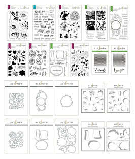 Altenew Stamp & Die & Stencil Bundle Fond Appreciation Coordinating Stamp & Die & Mask Stencil Bundle