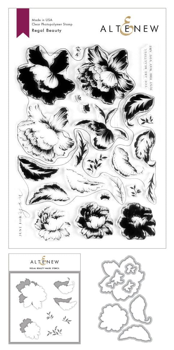 Altenew Stamp & Die & Stencil Bundle Regal Beauty Stamp & Die & Mask Stencil Bundle