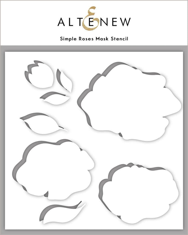 Altenew Stamp & Die & Stencil Bundle Simple Roses Stamp & Die & Mask Stencil Bundle