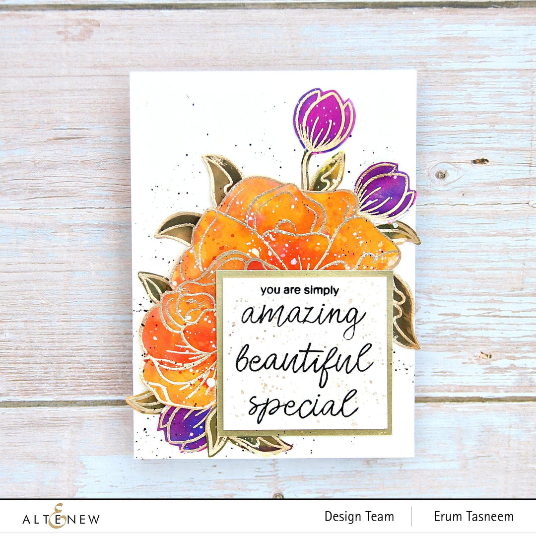 Altenew Stamp & Die & Stencil Bundle Simple Roses Stamp & Die & Mask Stencil Bundle