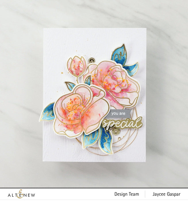 Altenew Stamp & Die & Stencil Bundle Simple Roses Stamp & Die & Mask Stencil Bundle