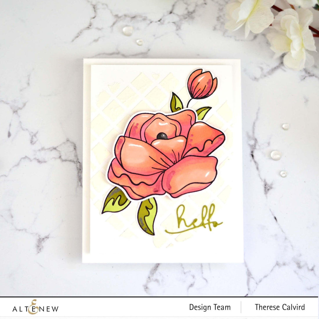 Altenew Stamp & Die & Stencil Bundle Simple Roses Stamp & Die & Mask Stencil Bundle