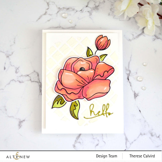 Altenew Stamp & Die & Stencil Bundle Simple Roses Stamp & Die & Mask Stencil Bundle