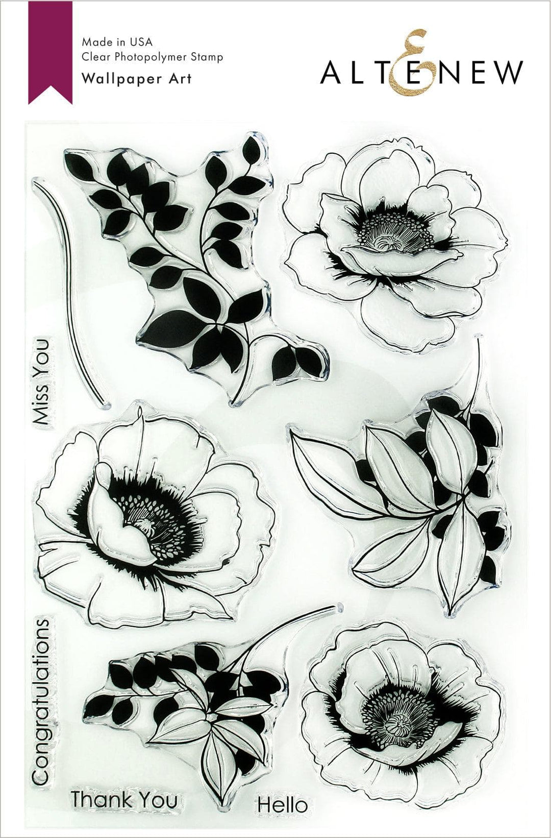 Altenew Stamp & Die & Stencil Bundle Wallpaper Art Stamp & Die & Mask Stencil Bundle