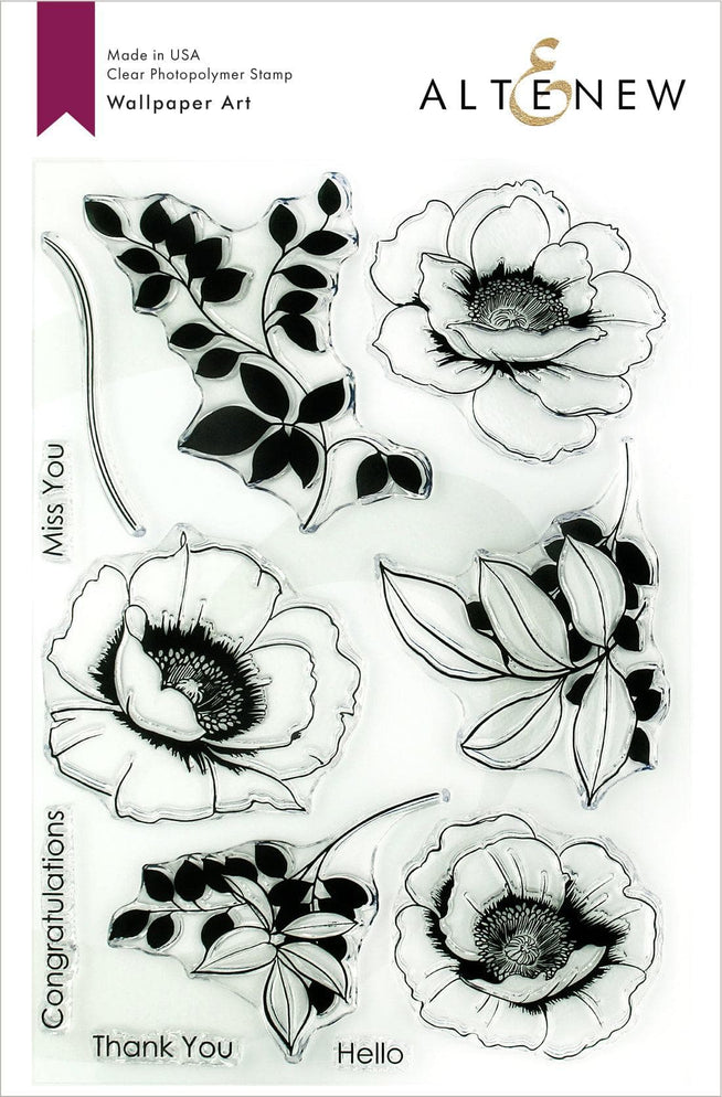 Altenew Stamp & Die & Stencil Bundle Wallpaper Art Stamp & Die & Mask Stencil Bundle