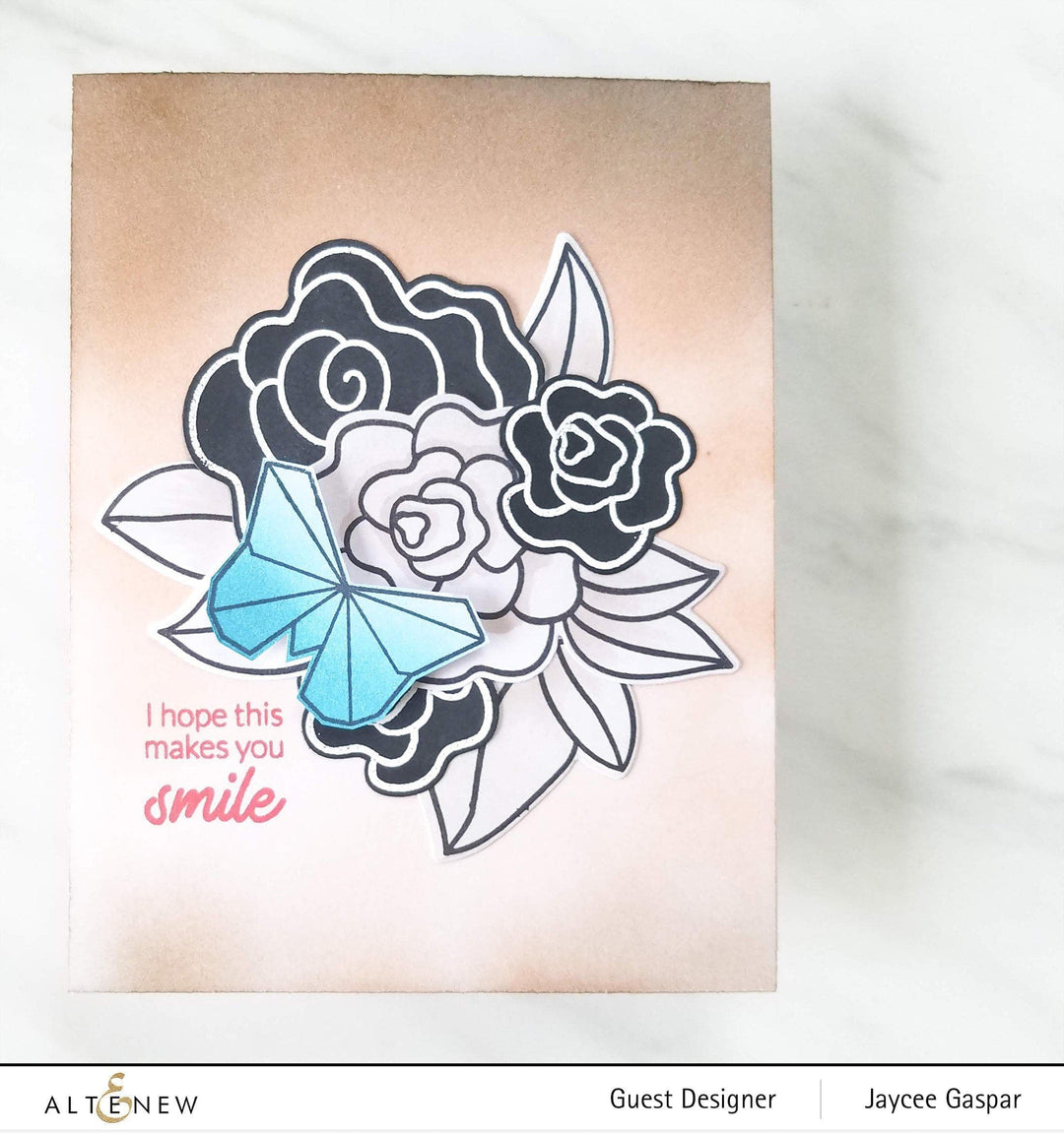 Altenew Stamp & Die & Stencil Bundle Wavy Roses Stamp & Die & Mask Stencil Bundle