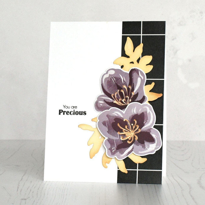Altenew Stamp & Die & Stencil Bundle Zig Zag Floral Stamp & Die & Mask Stencil Bundle
