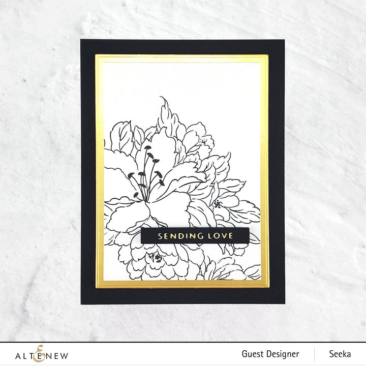 Altenew Stamp & Die & Stencil & Embossing Folder Bundle Bold Bouquet