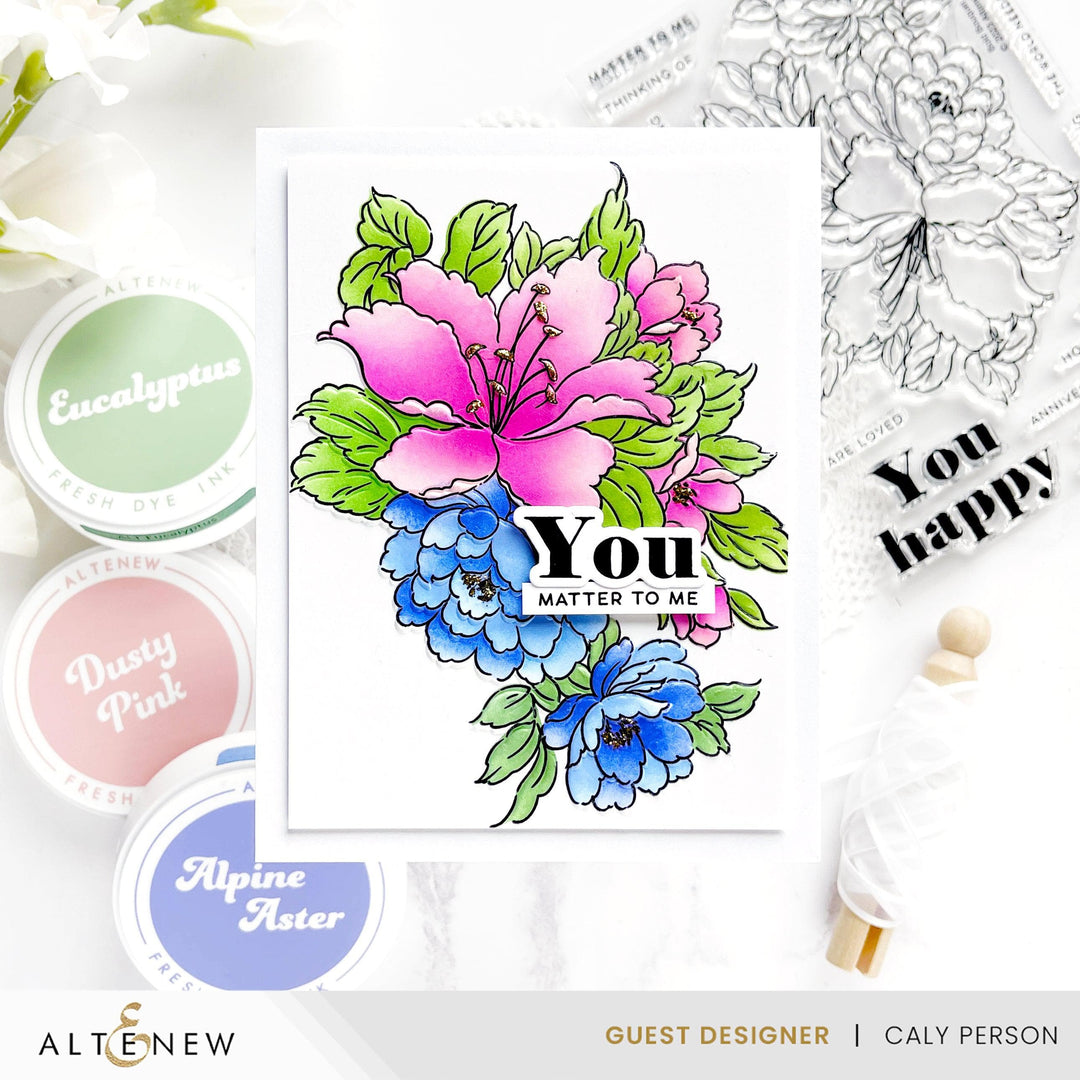 Altenew Stamp & Die & Stencil & Embossing Folder Bundle Bold Bouquet