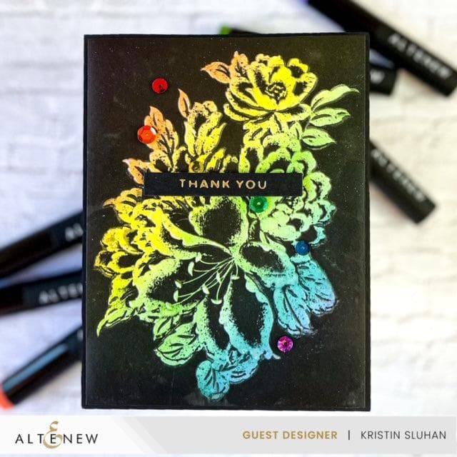 Altenew Stamp & Die & Stencil & Embossing Folder Bundle Bold Bouquet