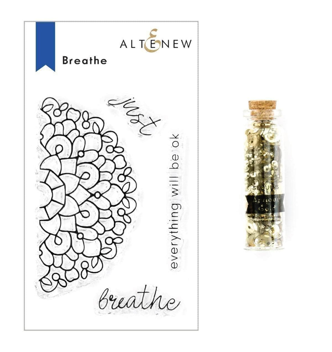 Altenew Stamp & Sequins Bundle Breathing Gold Stamp & Sequin Bundle