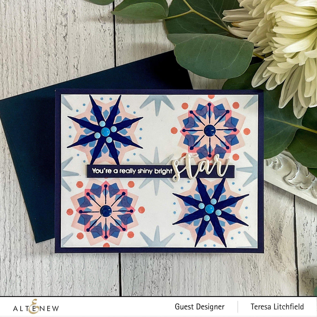 Altenew Stamp & Stencil Bundle Fancy Star Builder Stamp & Stencil Bundle