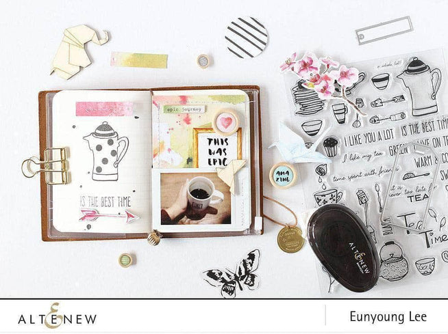 Altenew Stamp & Stencil Bundle Tea Time Stamp & Stencil Bundle