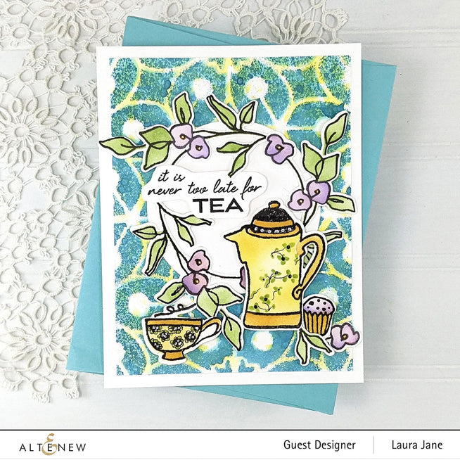 Altenew Stamp & Stencil Bundle Tea Time Stamp & Stencil Bundle
