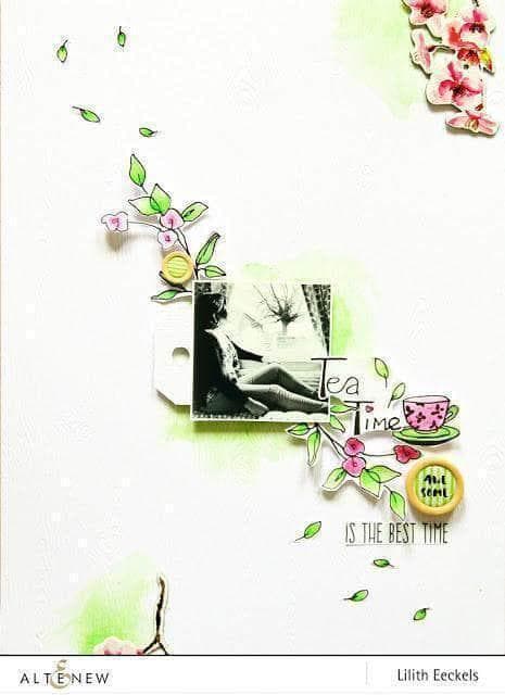 Altenew Stamp & Stencil Bundle Tea Time Stamp & Stencil Bundle