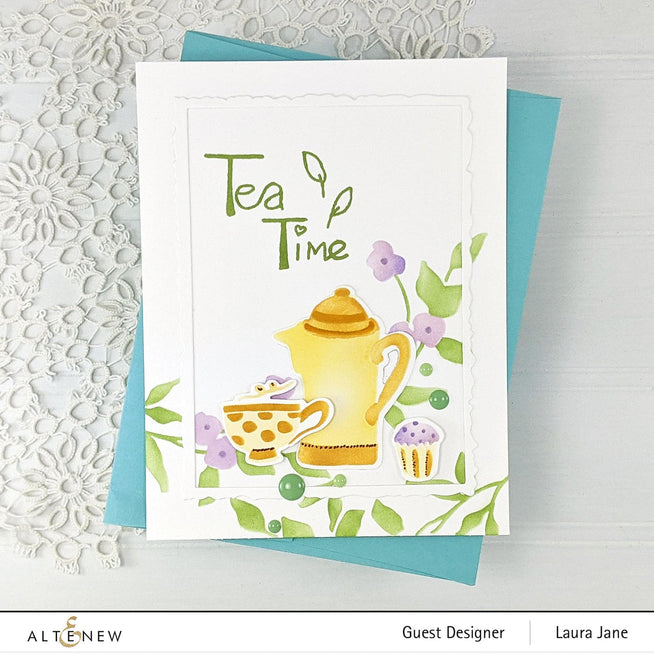 Altenew Stamp & Stencil Bundle Tea Time Stamp & Stencil Bundle