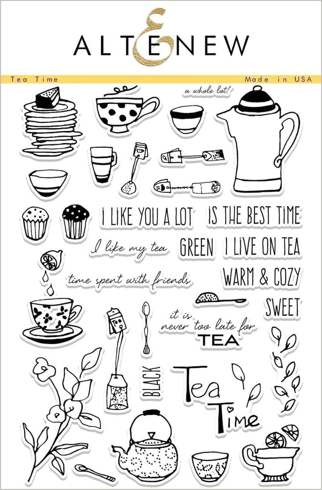 Altenew Stamp & Stencil Bundle Tea Time Stamp & Stencil Bundle