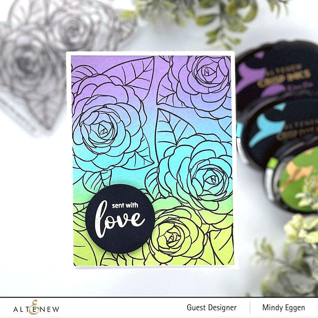Altenew Stamp & Watercolor Bundle Paint-A-Flower: Camellia Waterhouse & Hawaiian Shores Brush & Fine Tip Pens Bundle