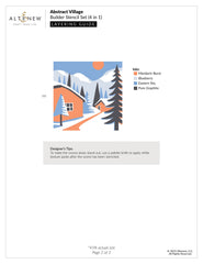 Abstract Village Builder Stencil Set (4 In 1)
