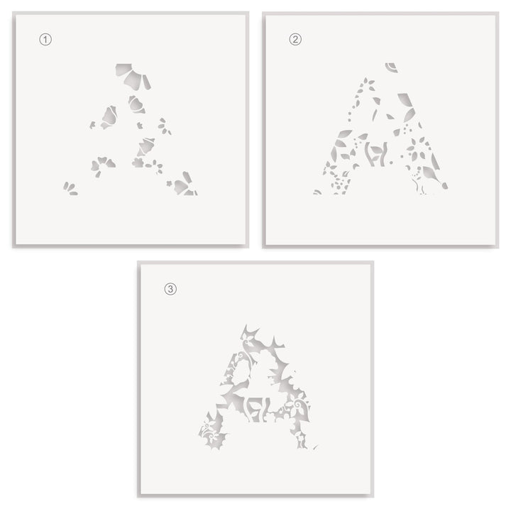 All Things A Simple Coloring Stencil Set (3 in 1)