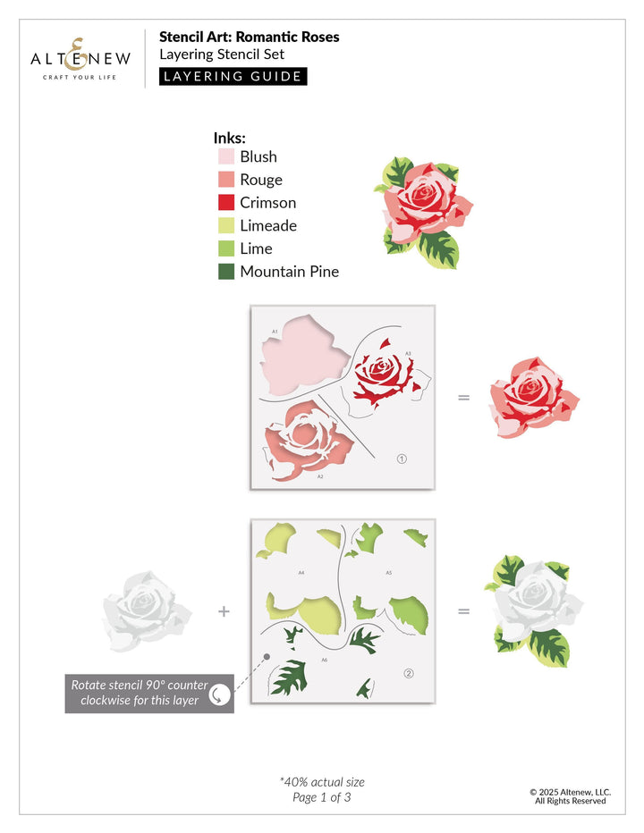 Stencil Art: Romantic Roses & Add-on Die Bundle