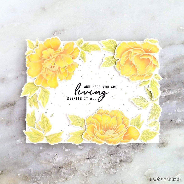 Photocentric Stencil Beautiful Peony Mask Stencil