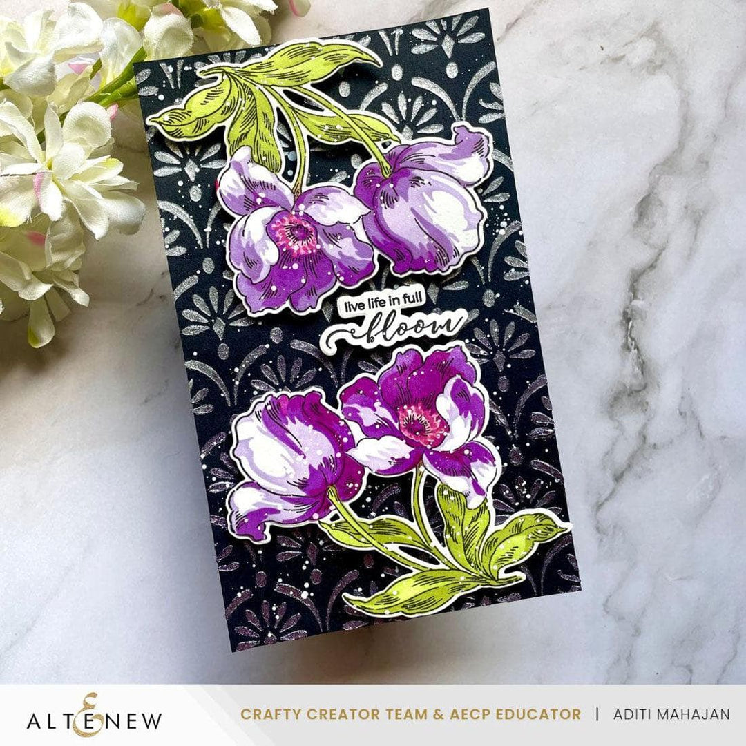 Cascading Elegance Stencil