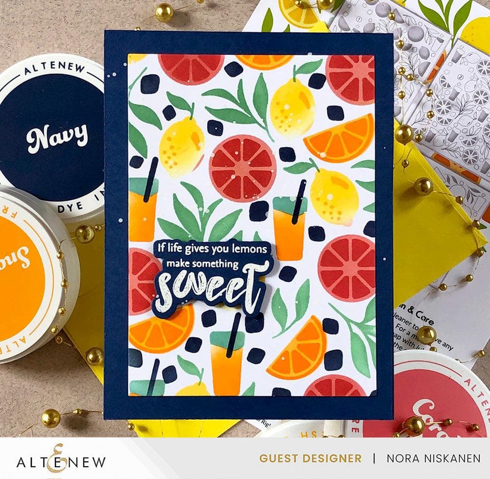 EXP Factors Stencil Citrus Fruits Pattern Layering Stencil Set (4 in 1)