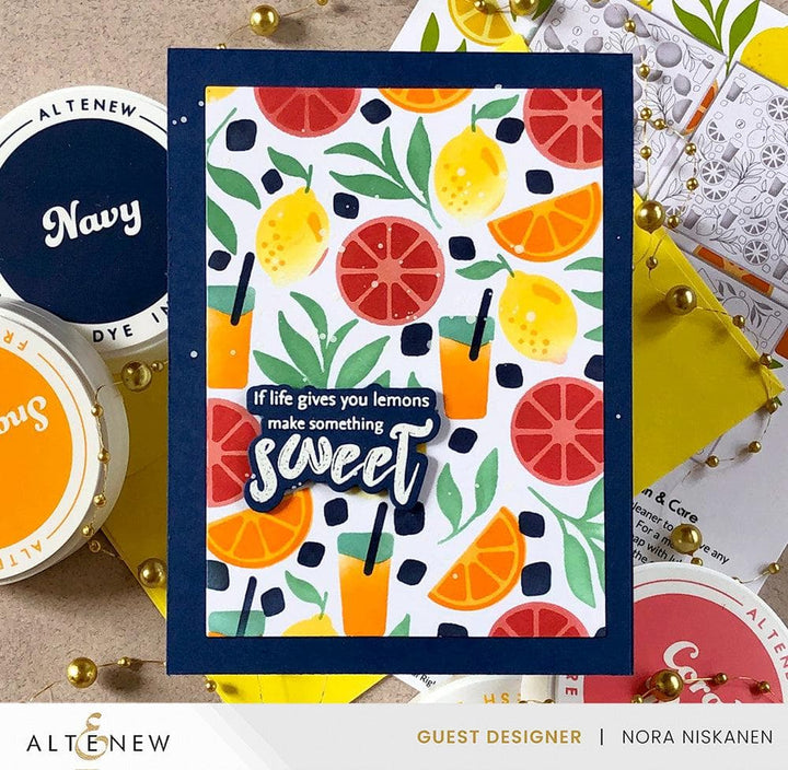 EXP Factors Stencil Citrus Fruits Pattern Layering Stencil Set (4 in 1)