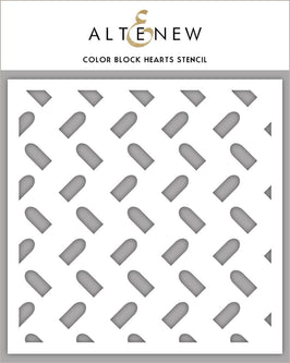 Photocentric Stencil Color Block Hearts Stencil