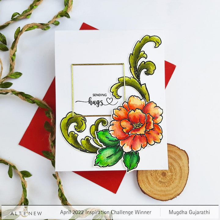 EXP Factors Stencil Craft Your Life Project Kit: Floral Acanthus Add-on Layering Stencil for Embossing Folder (4 in 1)