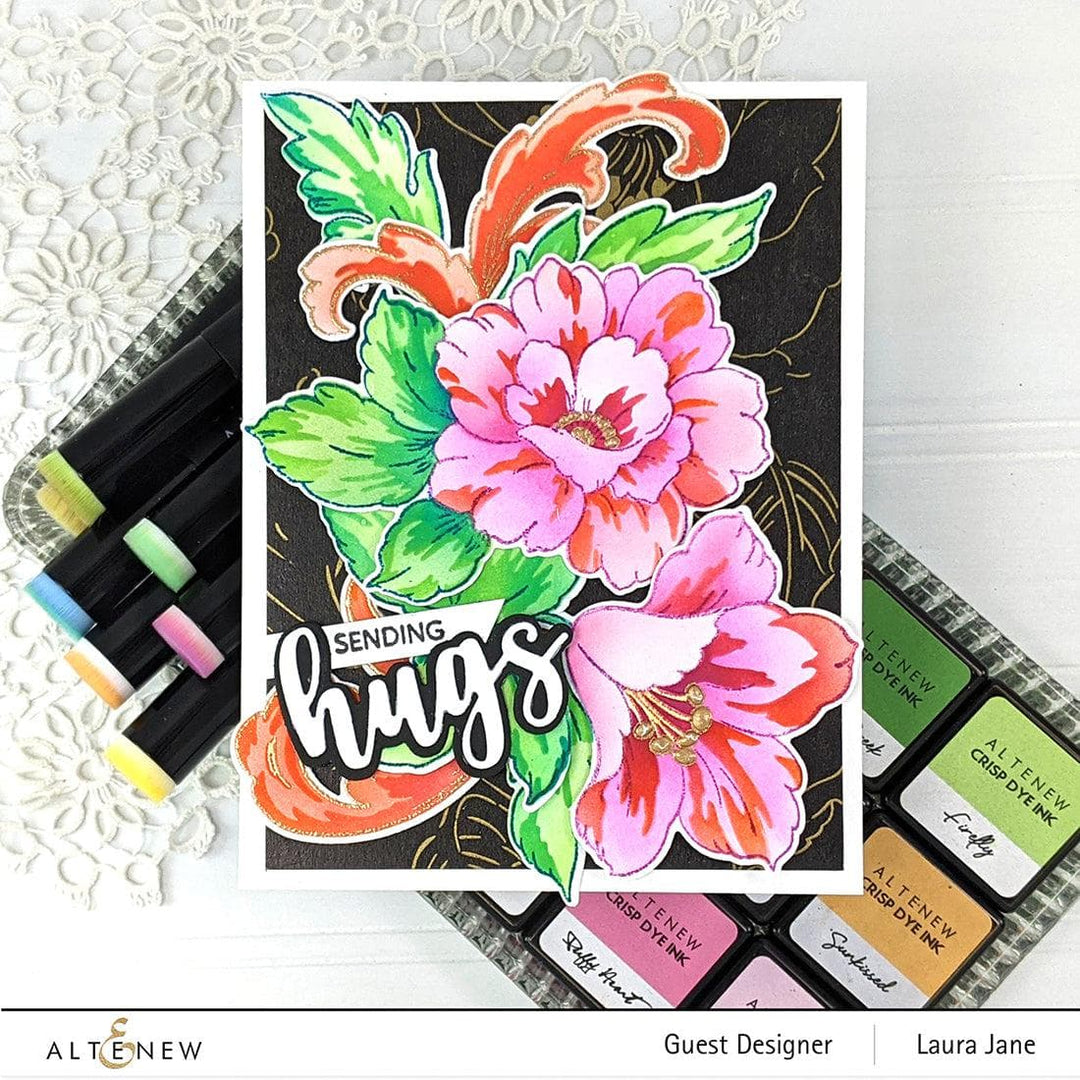 EXP Factors Stencil Craft Your Life Project Kit: Floral Acanthus Add-on Layering Stencil for Embossing Folder (4 in 1)