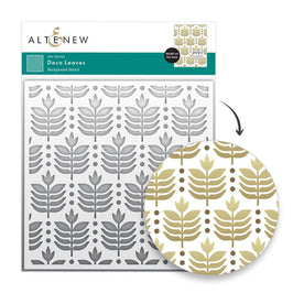 Deco Leaves Background Stencil