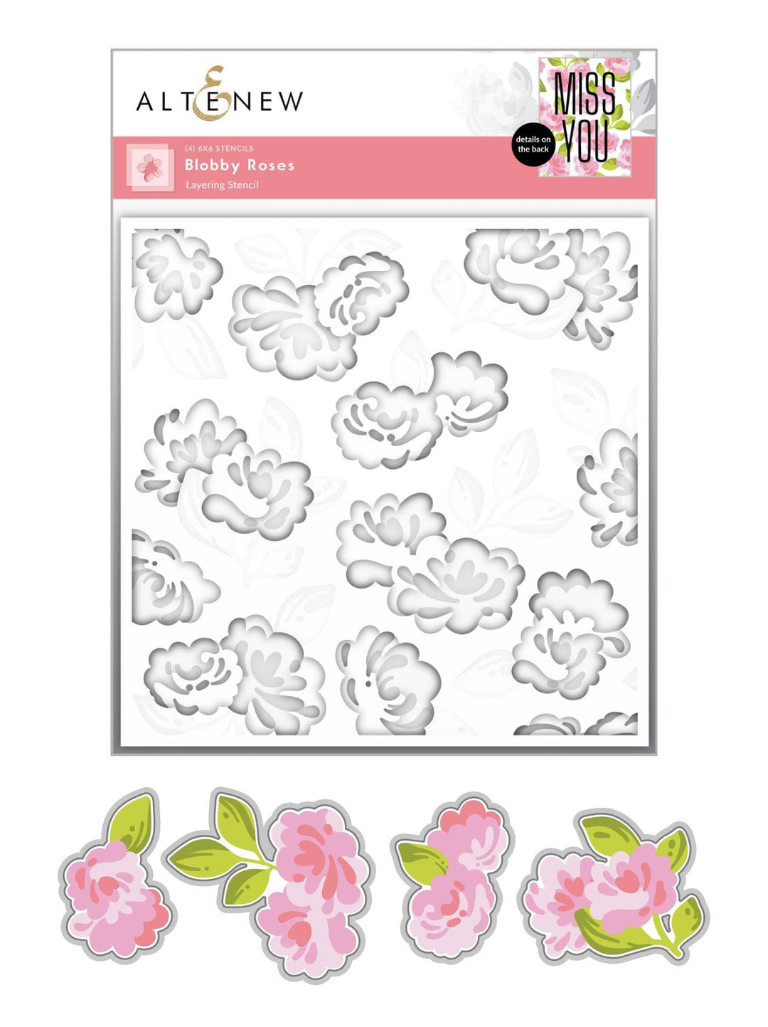 Altenew Stencil & Die Bundle Blobby Roses Stencil & Die Bundle