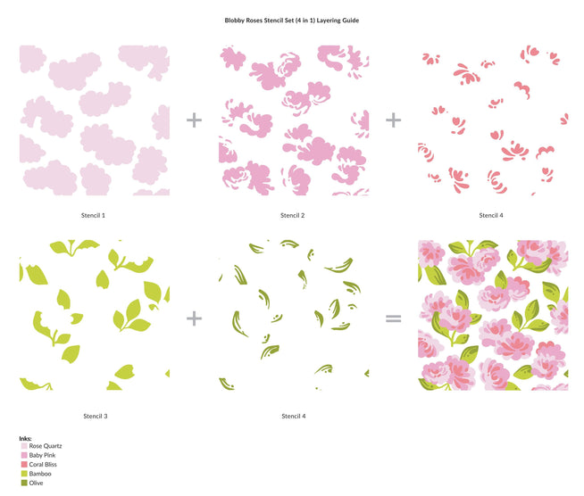 Altenew Stencil & Die Bundle Blobby Roses Stencil & Die Bundle