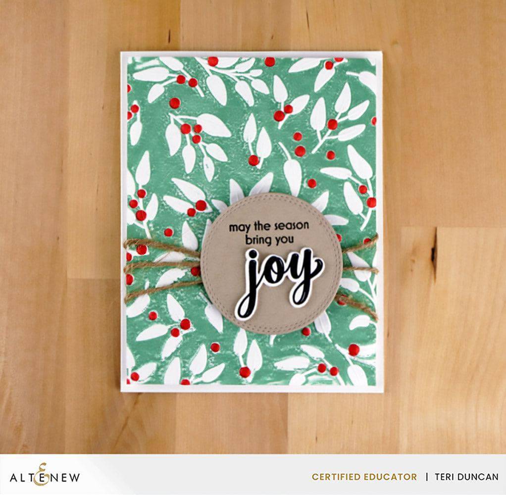 Altenew Stencil & Die & Embossing Folder Bundle Festive Greenery