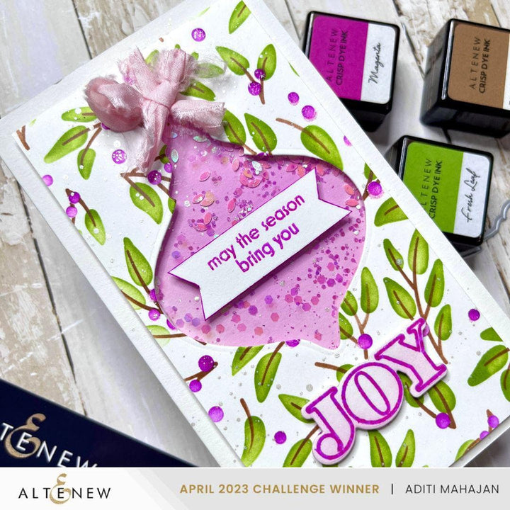 Altenew Stencil & Die & Embossing Folder Bundle Festive Greenery