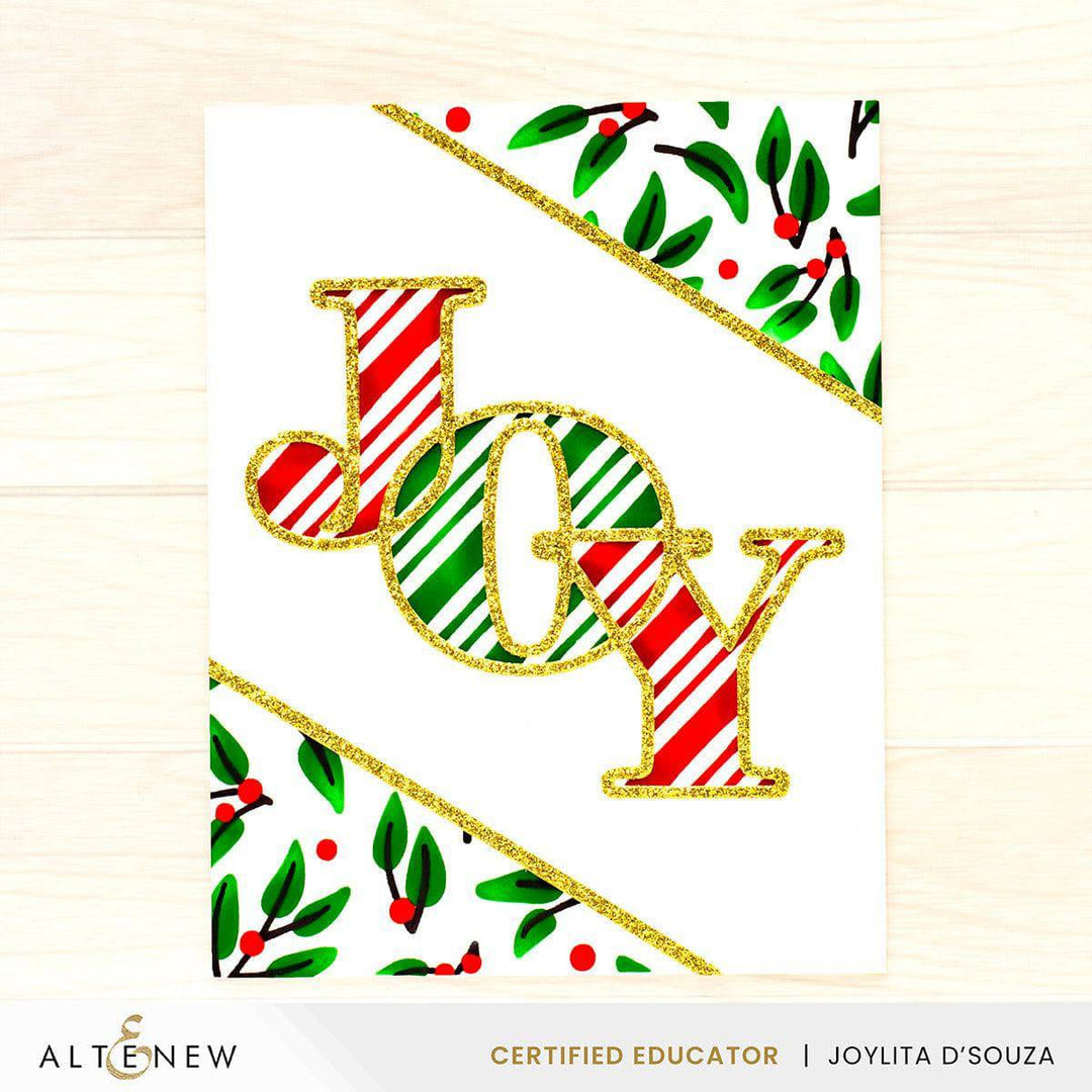 Altenew Stencil & Die & Embossing Folder Bundle Festive Greenery
