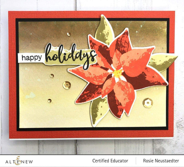 Photocentric Stencil Dry Brush Poinsettia Mask Stencil