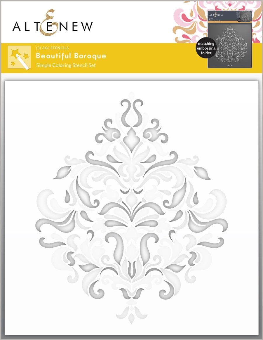 Altenew Stencil & Embossing Folder Bundle Beautiful Baroque