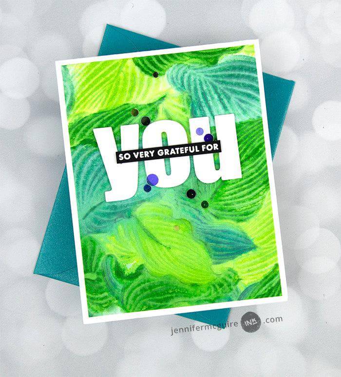 Altenew Stencil & Embossing Folder Bundle Hosta Embossing Folder & Stencil Bundle