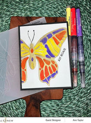 Altenew Stencil & Embossing Folder Bundle Mariposa Embossing Folder & Stencil Bundle