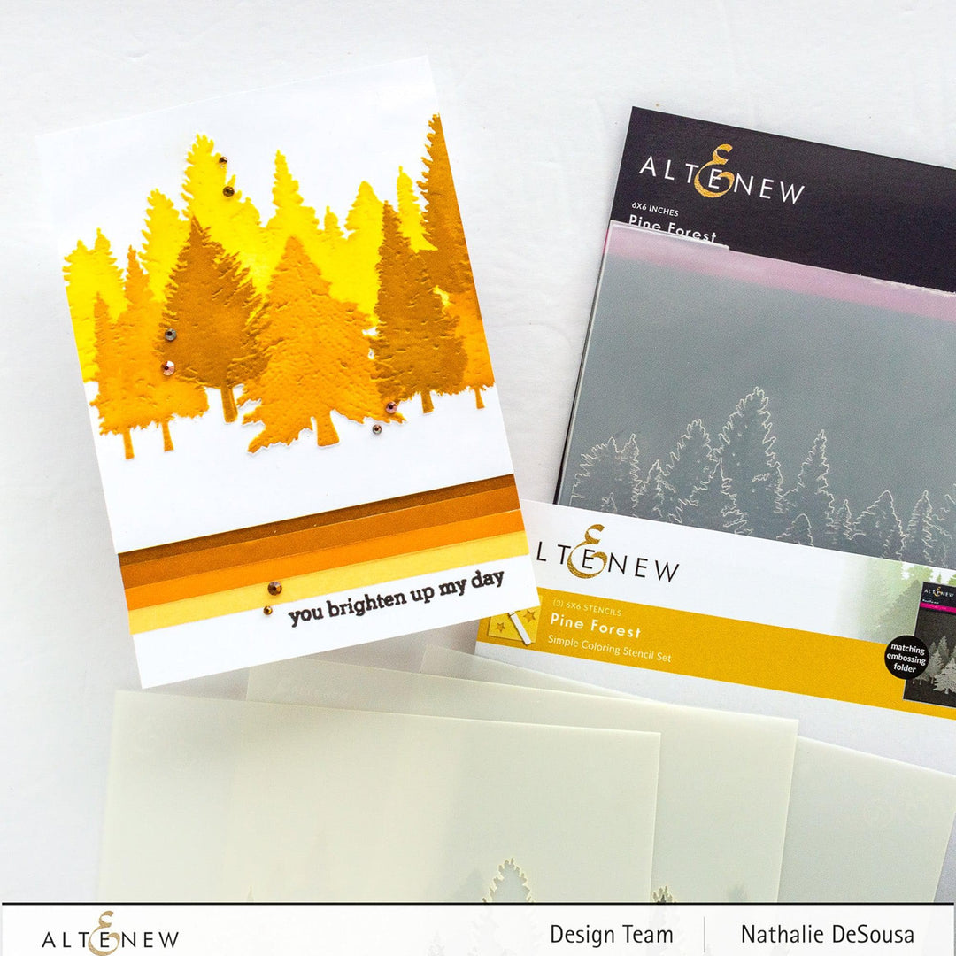 Altenew Stencil & Embossing Folder Bundle Pine Forest Complete Bundle