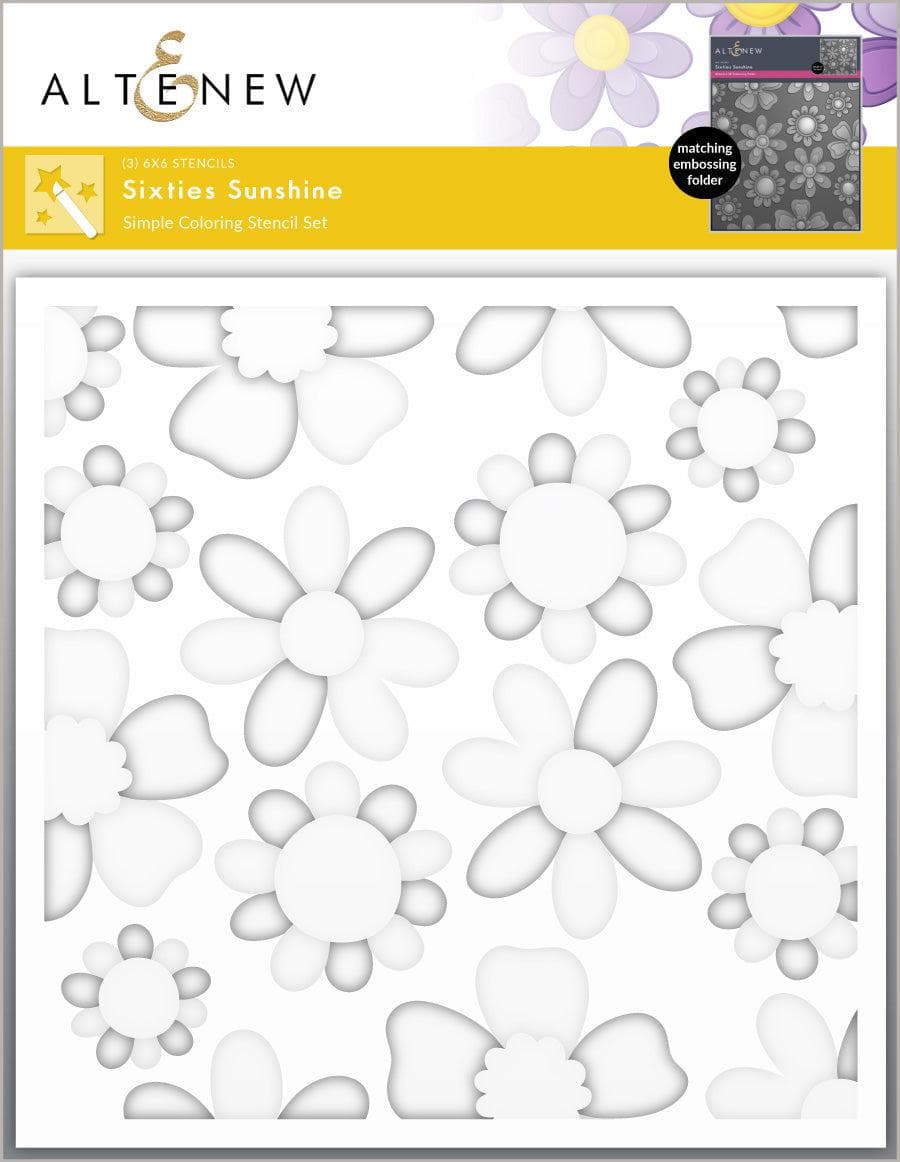 Altenew Stencil & Embossing Folder Bundle Sixties Sunshine Complete Bundle
