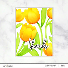 Altenew Stencil & Embossing Folder Bundle Tulip Simple Stencil & Embossing Folder Bundle