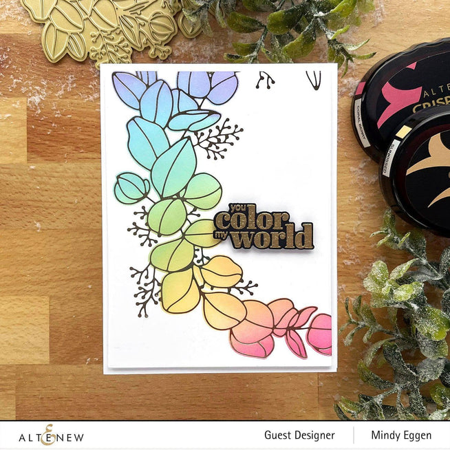 EXP Factors Stencil Eucalyptus Wreath Simple Coloring Stencil
