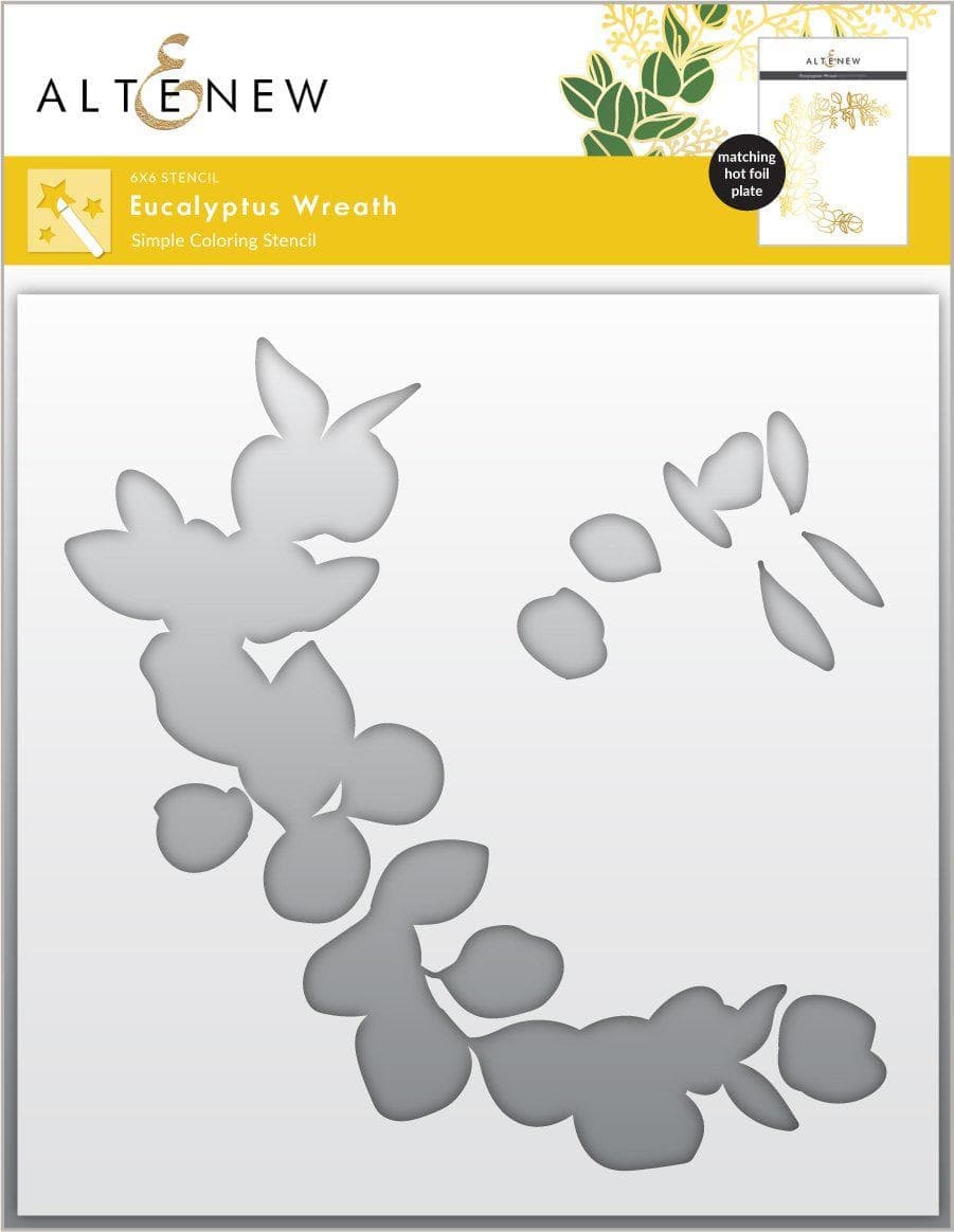 EXP Factors Stencil Eucalyptus Wreath Simple Coloring Stencil