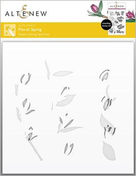EXP Factors Stencil Floral Sprig Simple Coloring Stencil Set (2 in 1)