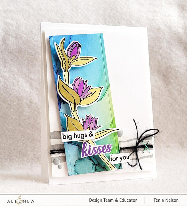 EXP Factors Stencil Floral Sprig Simple Coloring Stencil Set (2 in 1)