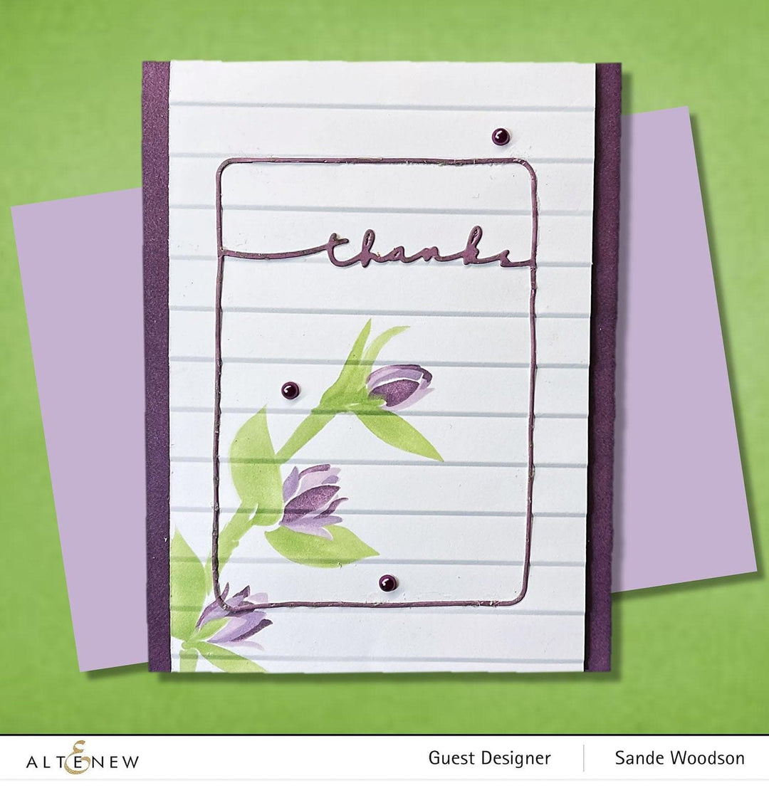 EXP Factors Stencil Floral Sprig Simple Coloring Stencil Set (2 in 1)